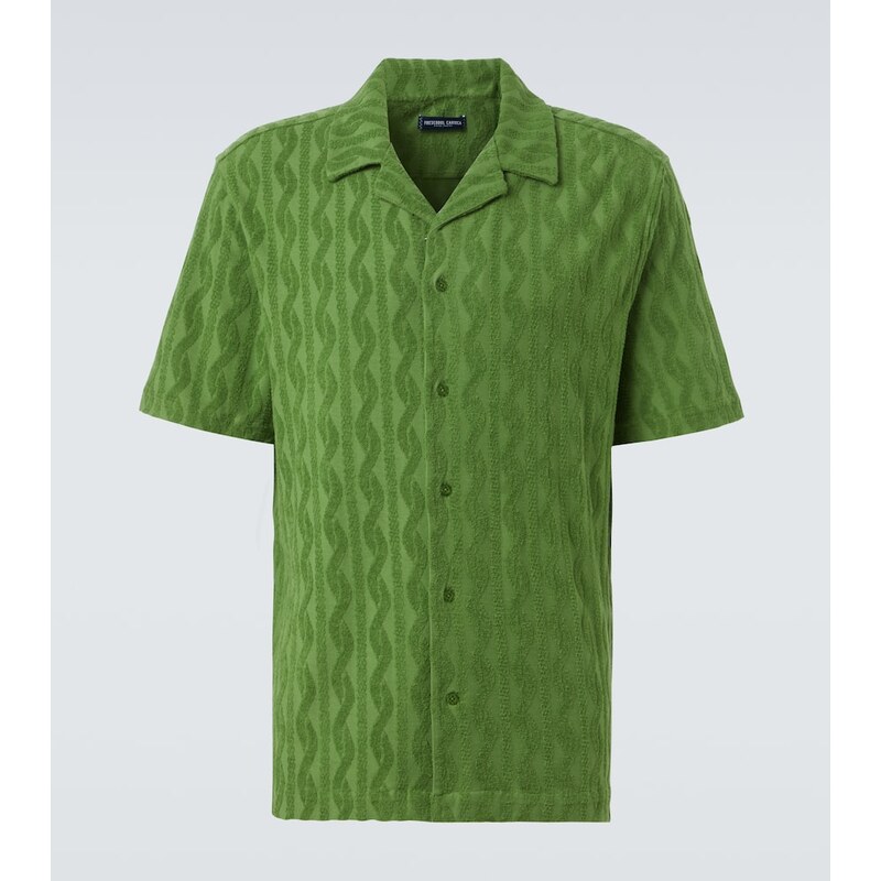 Frescobol Carioca Roberto cotton, silk, and linen terry shirt
