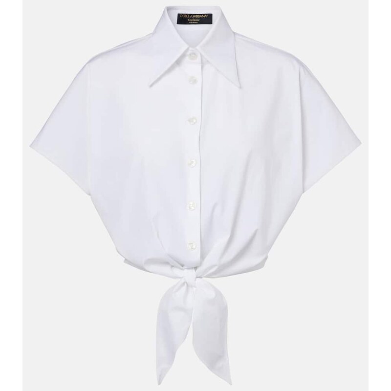 Dolce&Gabbana Cropped cotton-blend shirt