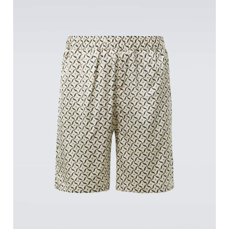 Frescobol Carioca Palma printed silk-blend shorts