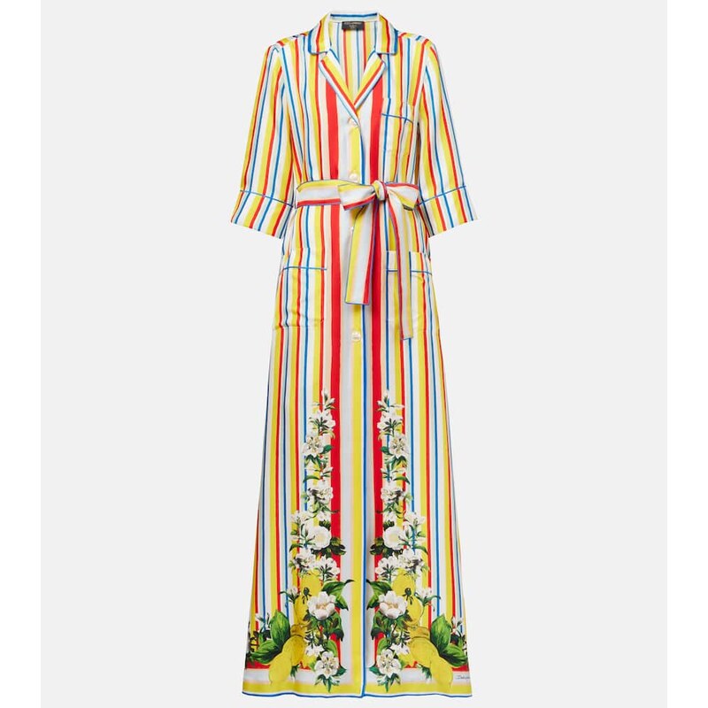 Dolce&Gabbana Striped silk shirt dress