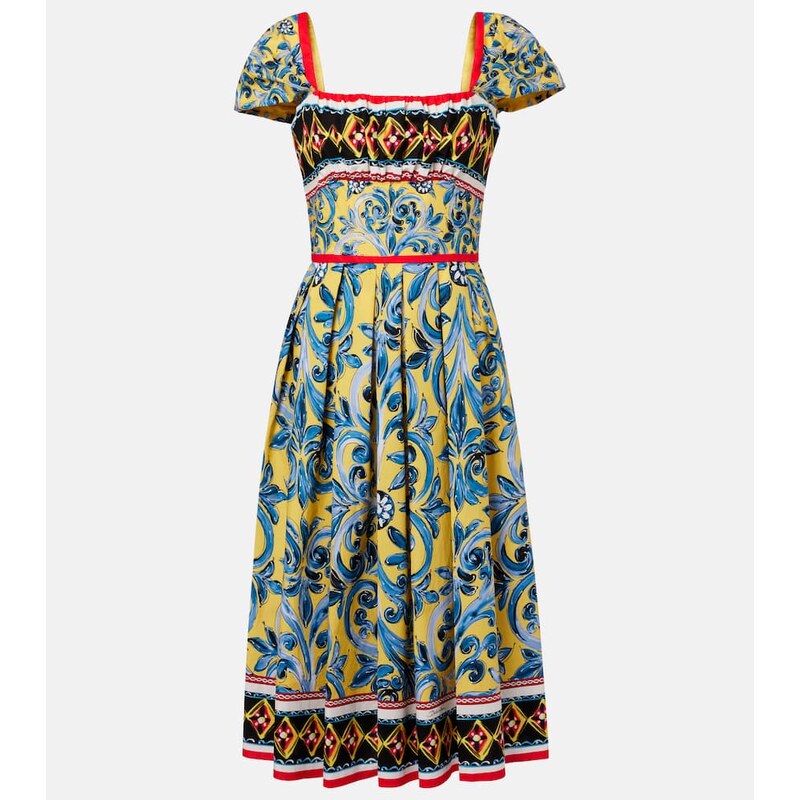 Dolce&Gabbana Pleated printed midi dress