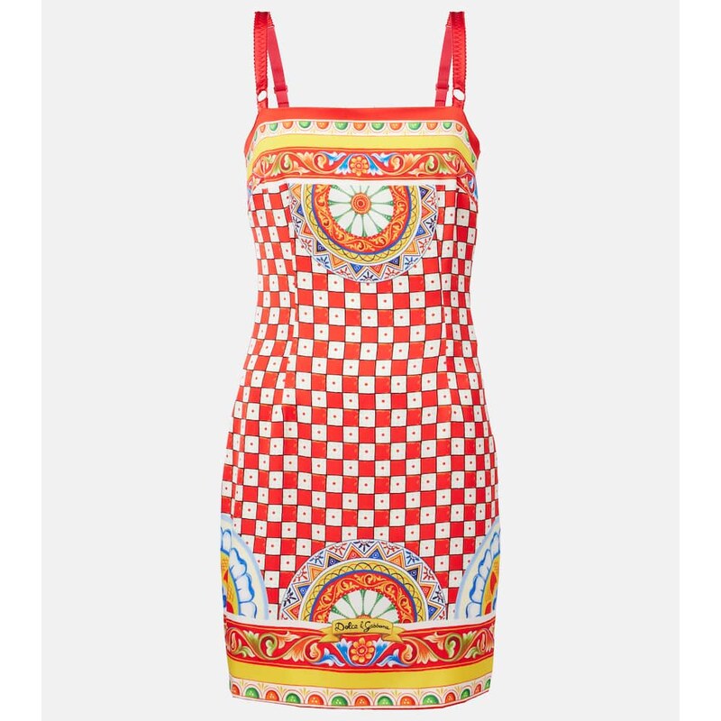 Dolce&Gabbana Taormina printed silk-blend minidress