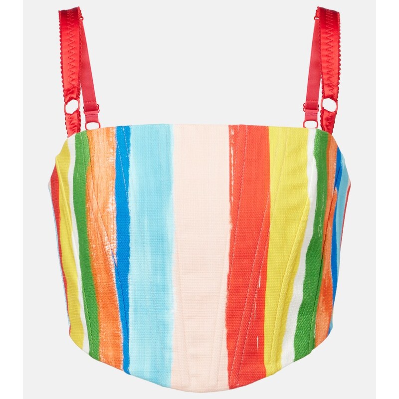 Dolce&Gabbana Striped cotton-blend tank top
