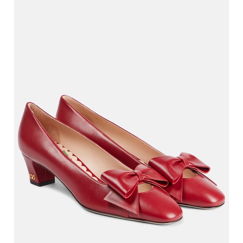 Valentino Garavani Bowow 45 bow-detail leather pumps