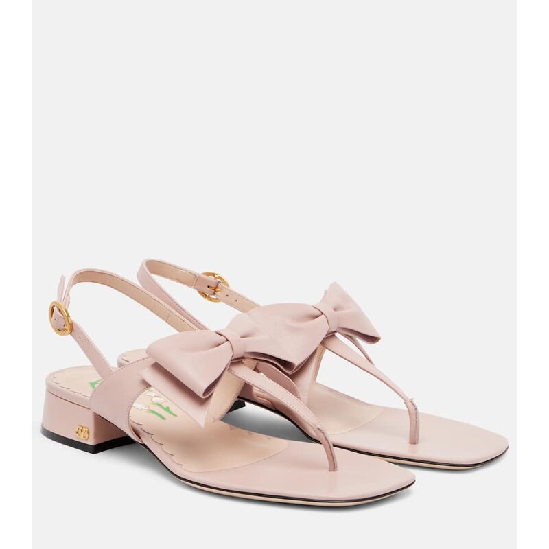 Valentino Garavani Bowow 25 leather thong sandals
