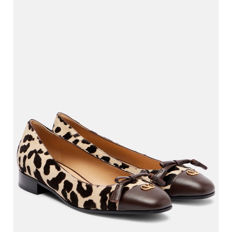 Valentino Garavani Valet Du Roi calf hair ballet flats