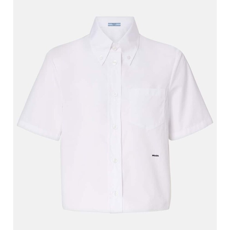 Prada Logo cotton poplin shirt