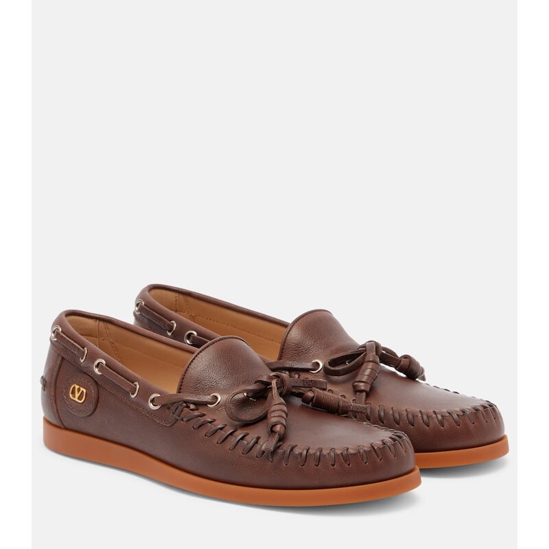 Valentino Garavani Palm Avenue leather boat shoes