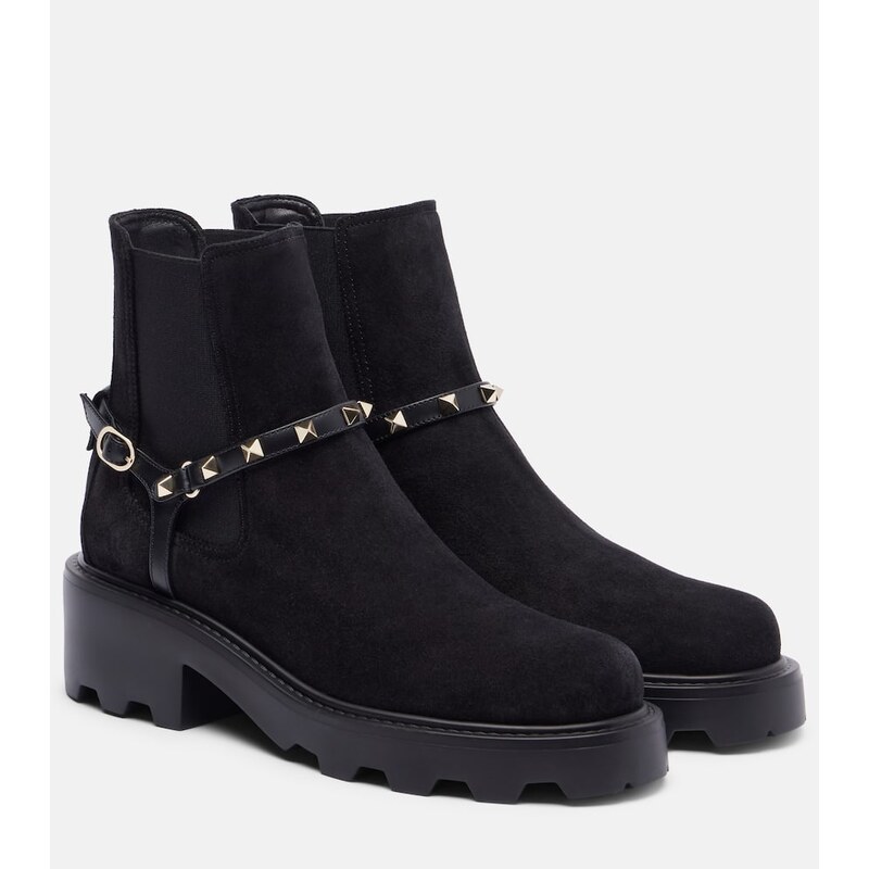 Valentino Garavani Rockstud 55 suede ankle boots