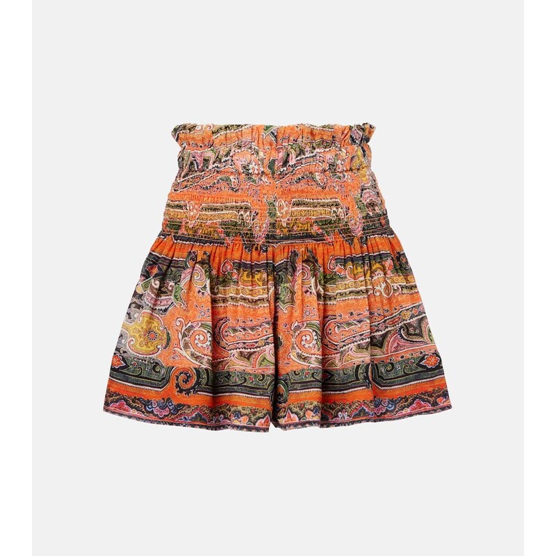 Isabel Marant Maelly paisley silk voile wide-leg shorts