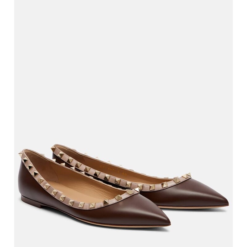 Valentino Garavani Rockstud leather ballet flats
