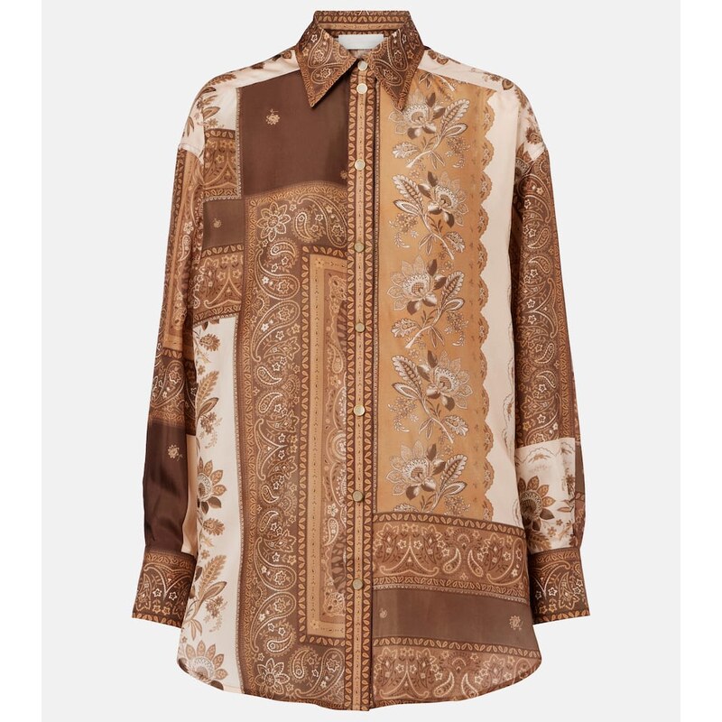 Zimmermann Lucky bandana silk satin shirt