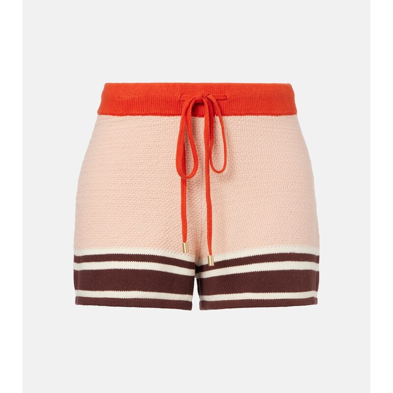 Zimmermann Ascension knitted cotton-blend shorts