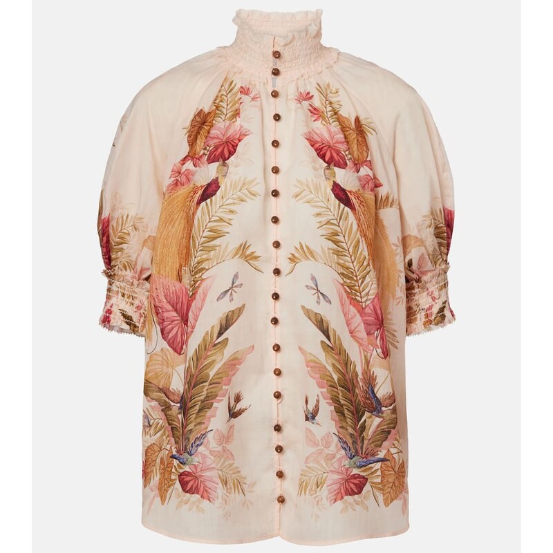Zimmermann Ascension shirred floral blouse