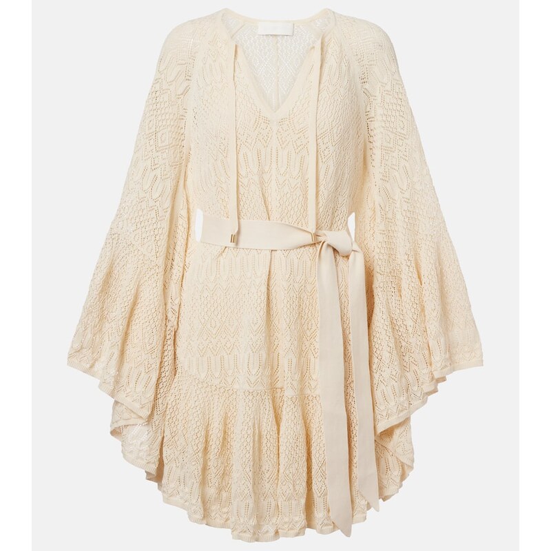 Zimmermann Coco gathered lace minidress