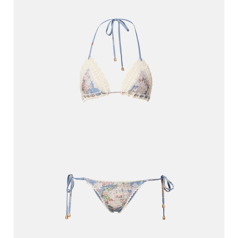 Zimmermann Cascadian crochet floral bikini