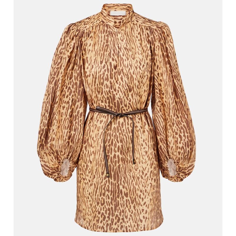 Zimmermann Cascadian leopard-print linen tunic