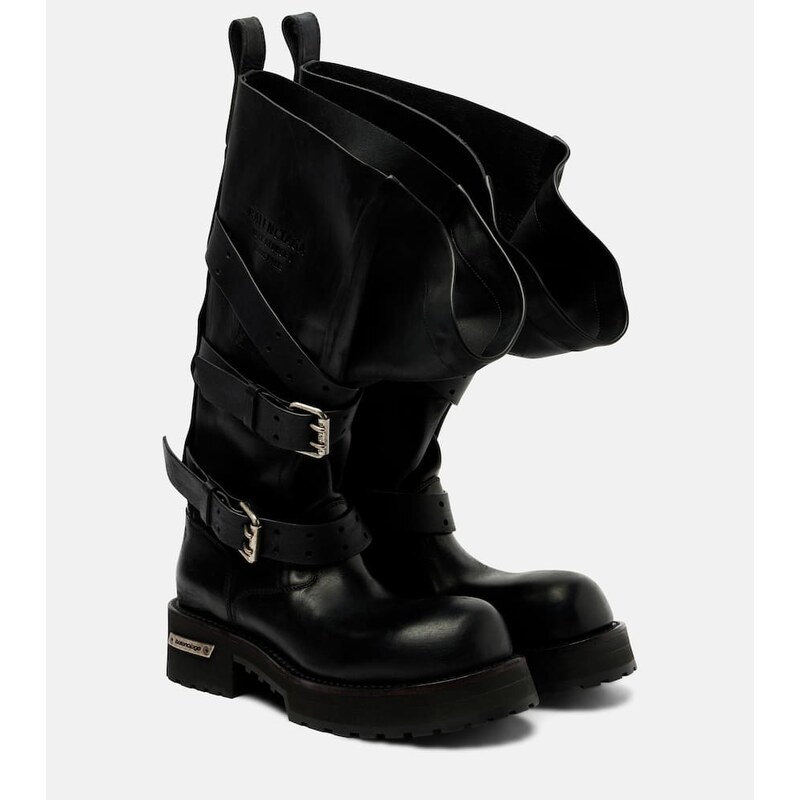 Balenciaga Venom leather combat boots