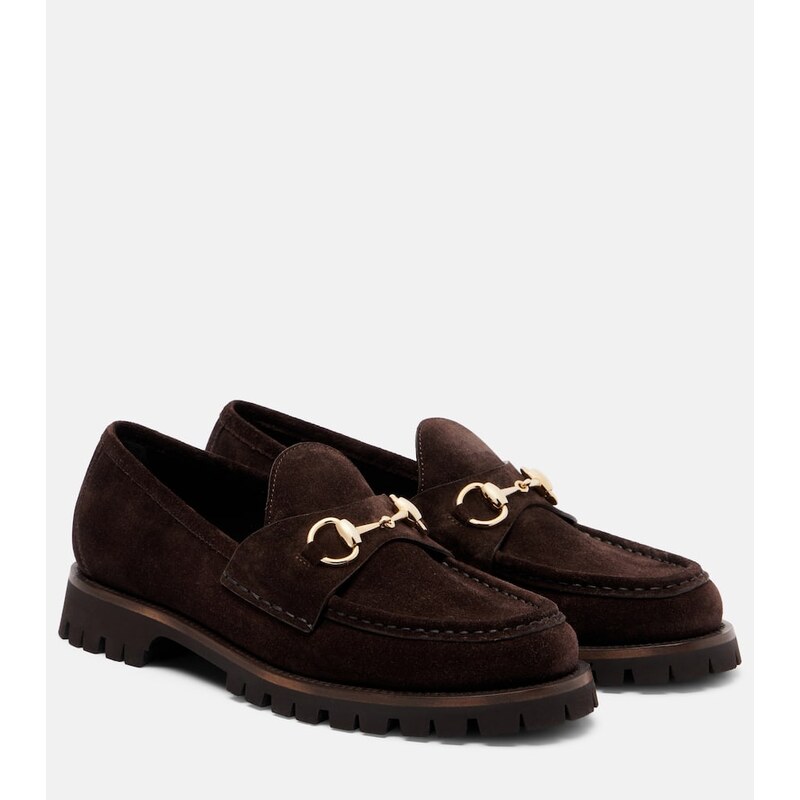 Gucci Sylke Horsebit suede loafers