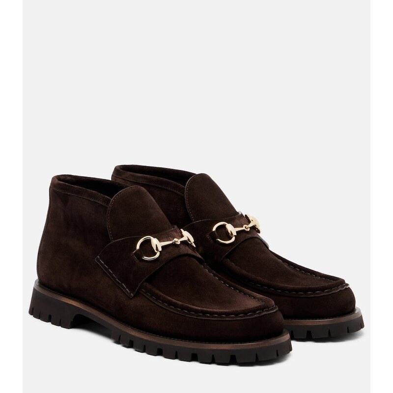 Gucci Horsebit suede ankle boots