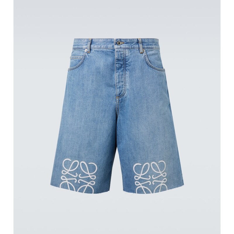 Loewe Anagram denim shorts