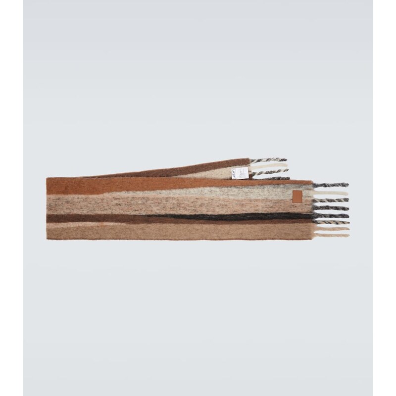 Loewe Alpaca and wool-blend jacquard scarf