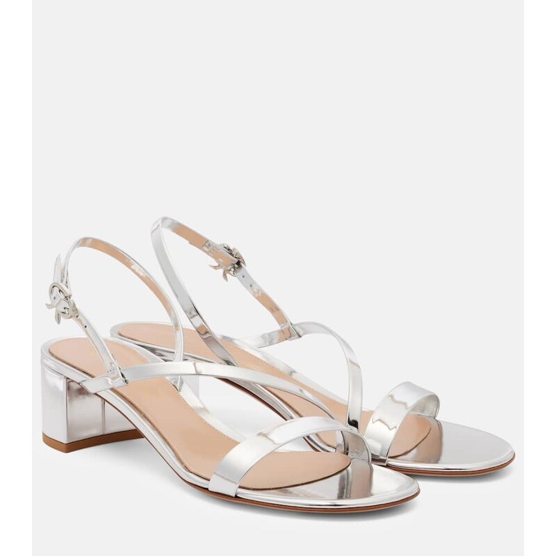 Gianvito Rossi Betsey metallic leather sandals