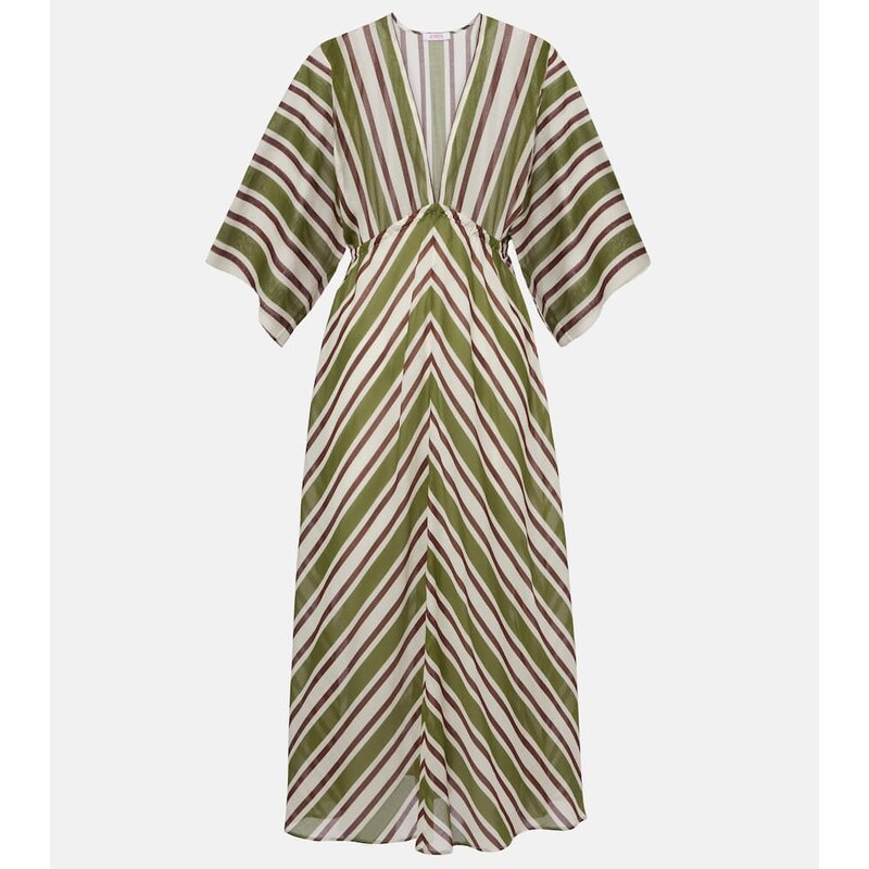 Eres Summer striped cotton voile kaftan