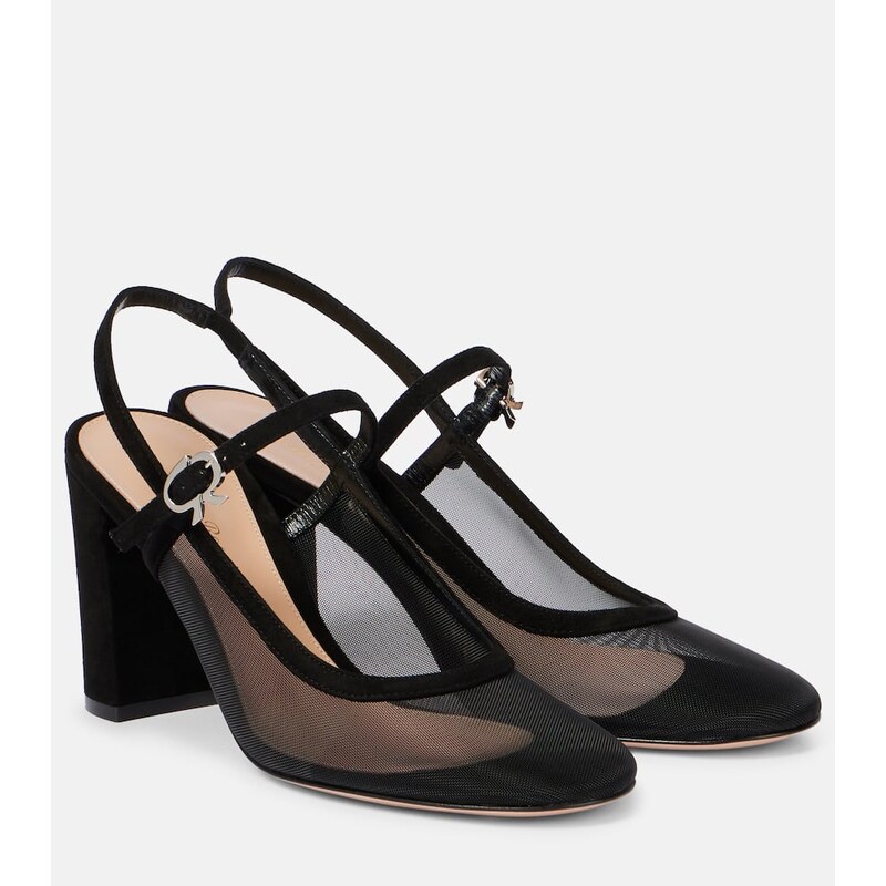 Gianvito Rossi Francoise 85 leather slingback pumps