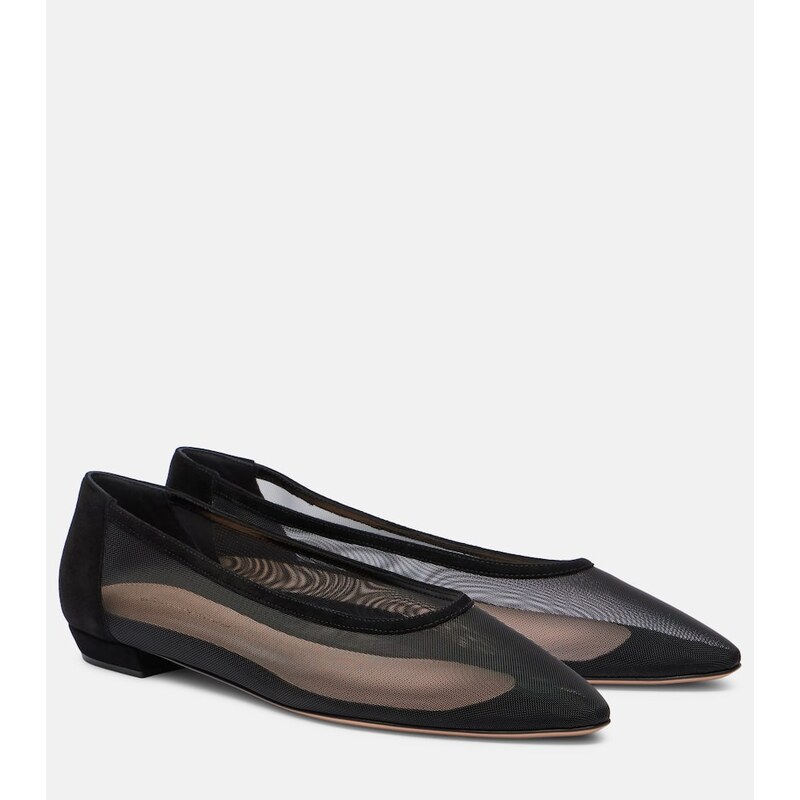 Gianvito Rossi Sheer organza ballet flats