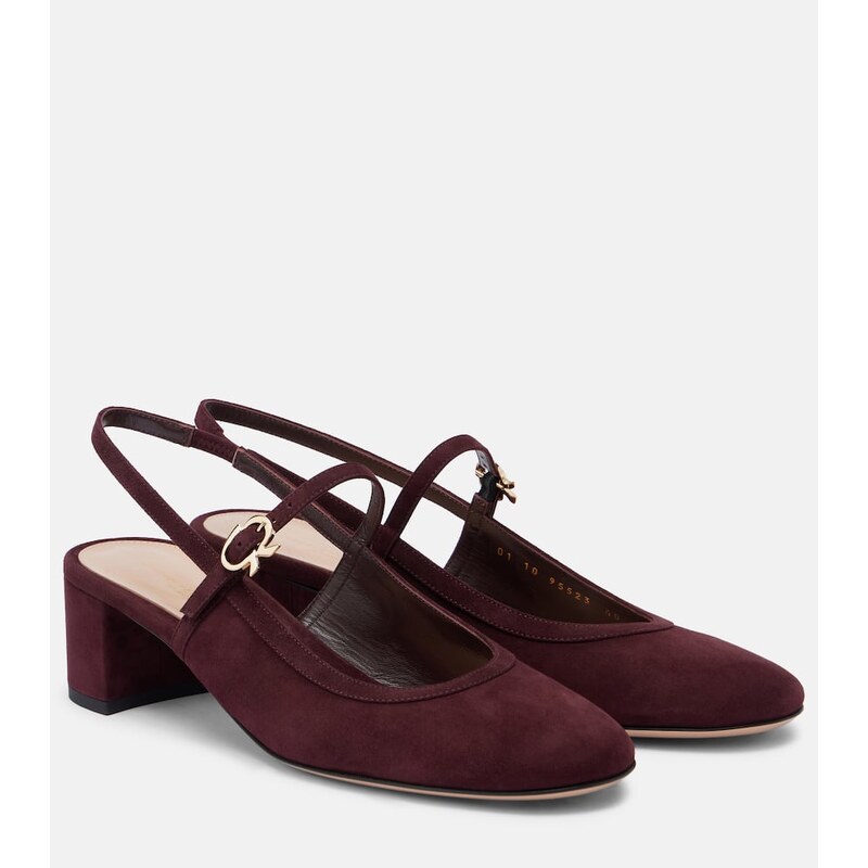Gianvito Rossi 45 suede slingback pumps