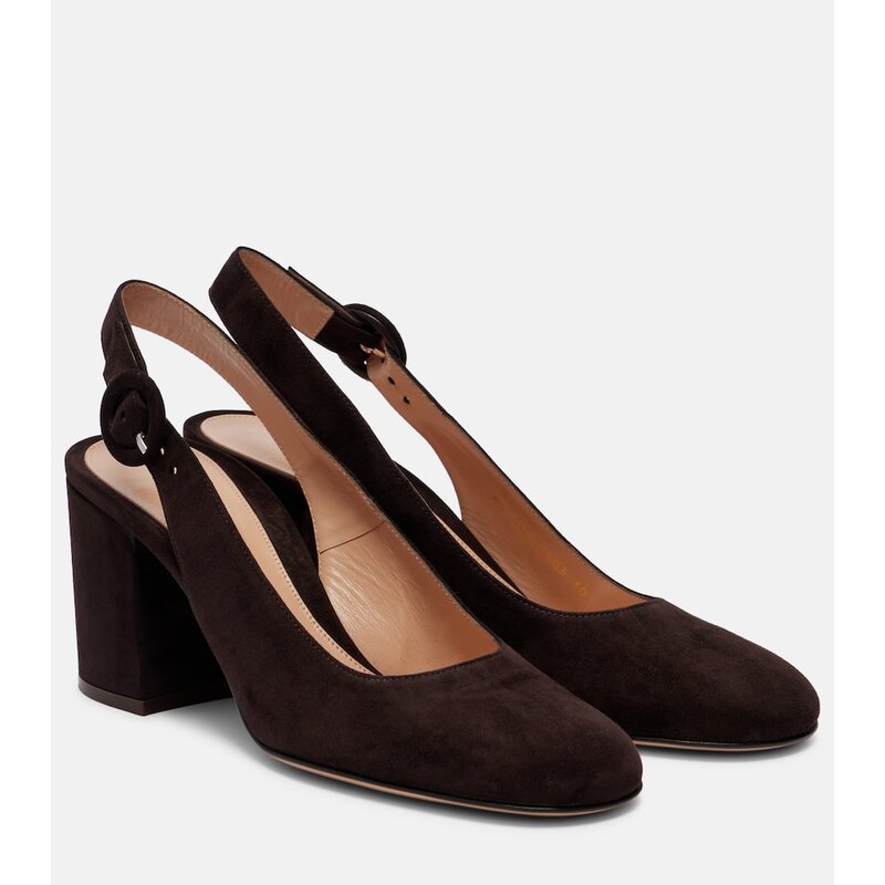 Gianvito Rossi Suede slingback pumps