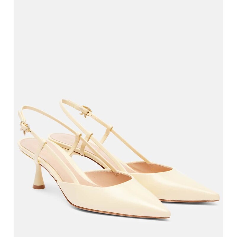 Gianvito Rossi Ascent 55 leather slingback pumps