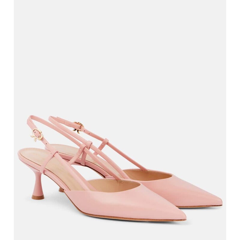 Gianvito Rossi Ascent 55 leather slingback pumps