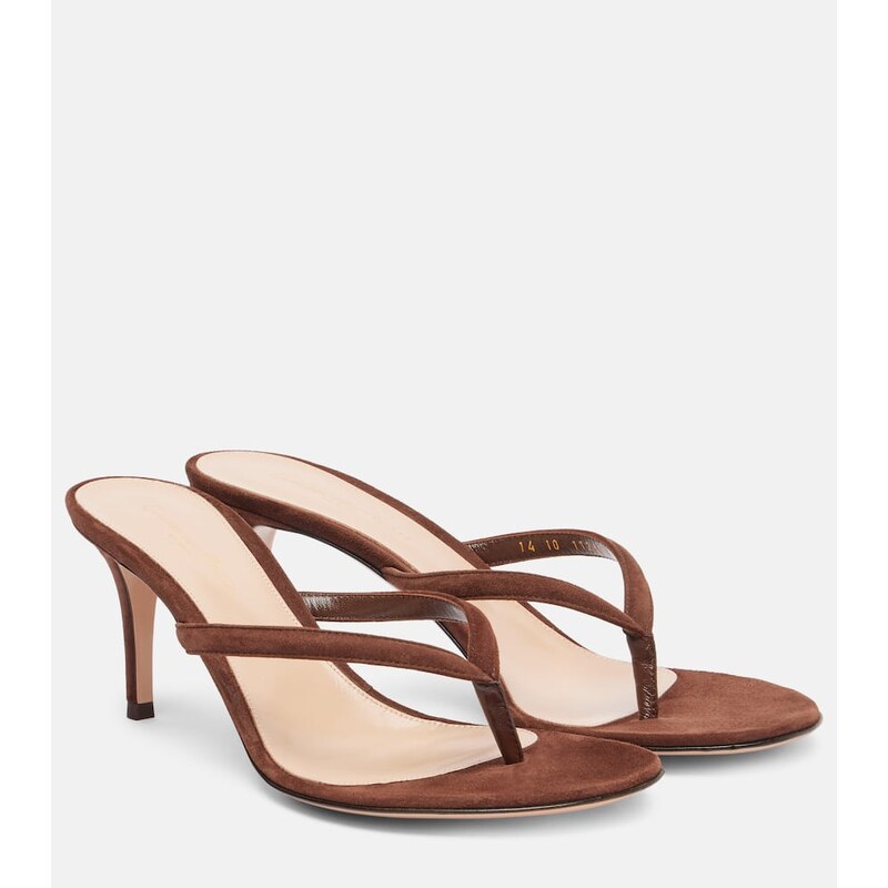 Gianvito Rossi Suede thong sandals