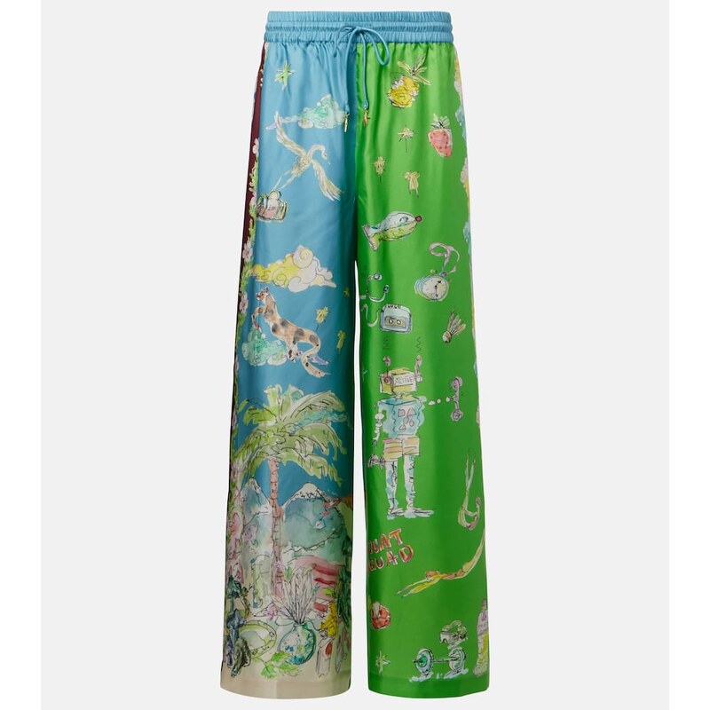 Alemais AlÃmais Daria printed silk wide-leg pants
