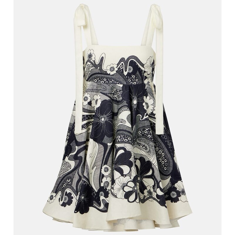 Alemais AlÃmais Mickey floral linen minidress