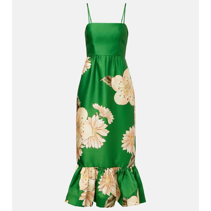 Alemais AlÃmais Sage floral midi dress