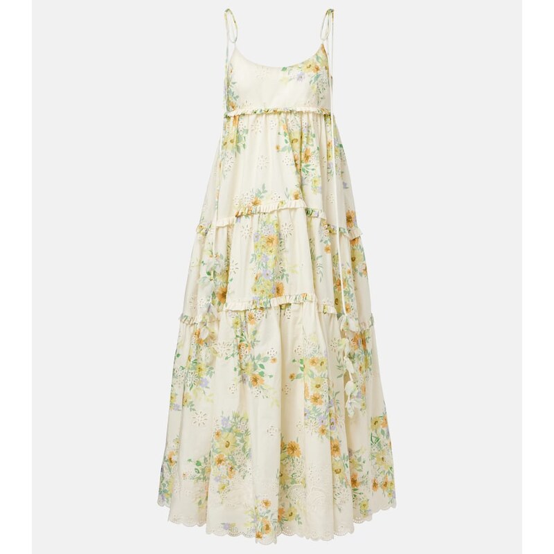 Alemais AlÃmais Juliette floral tiered cotton midi dress