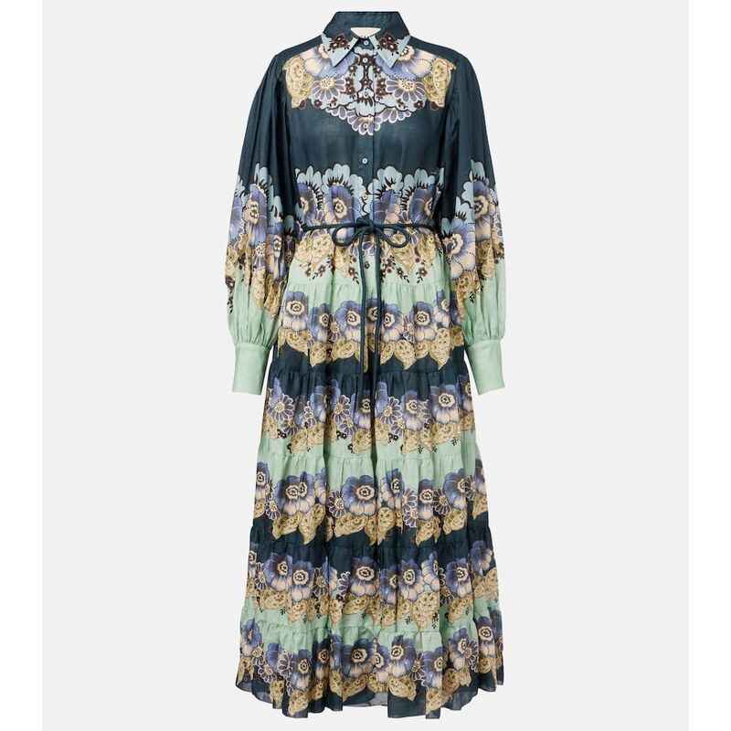 Alemais AlÃmais Madalena floral ramie shirt dress