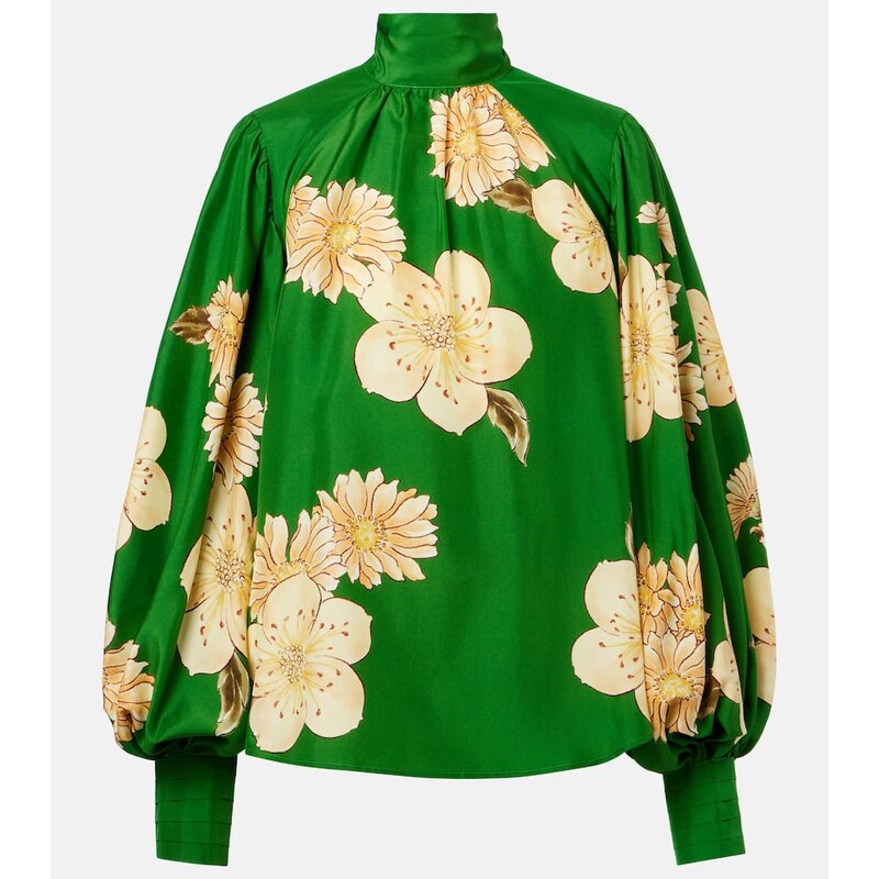Alemais AlÃmais Sage floral silk blouse