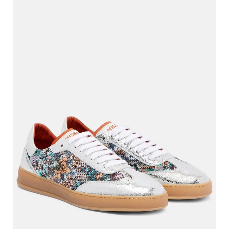 Missoni Zigzag metallic leather sneakers