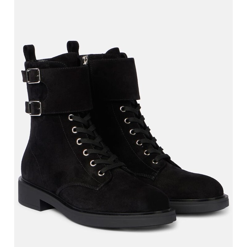 Gianvito Rossi Ripley suede combat boots