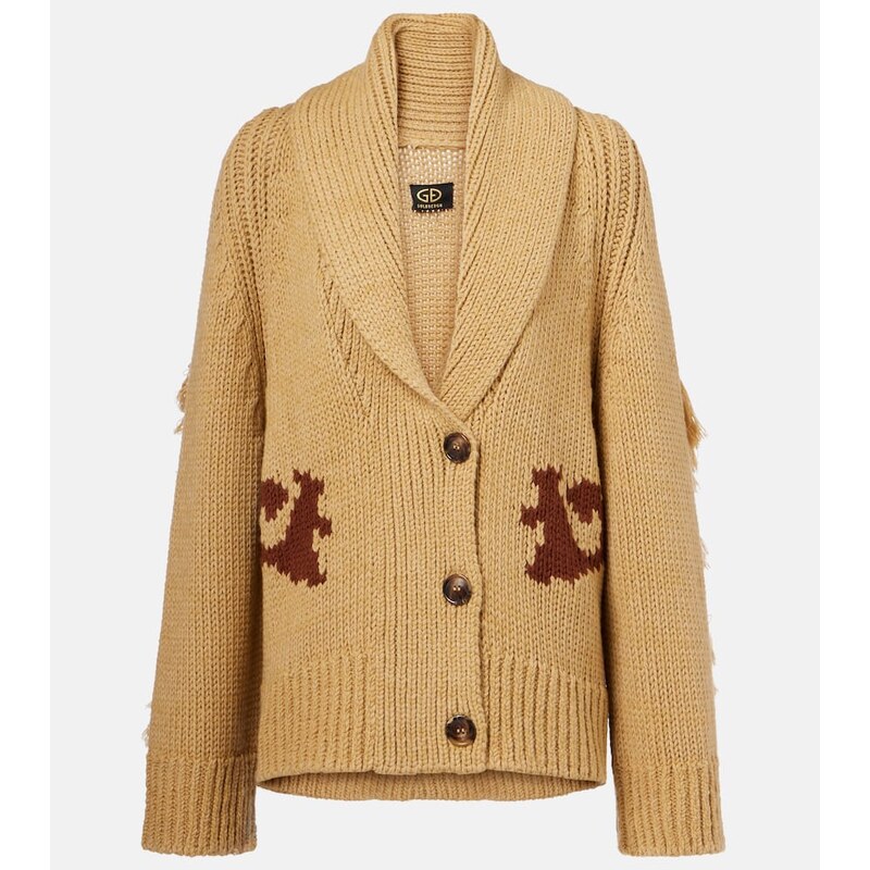 Goldbergh Nora intarsia wool-blend cardigan