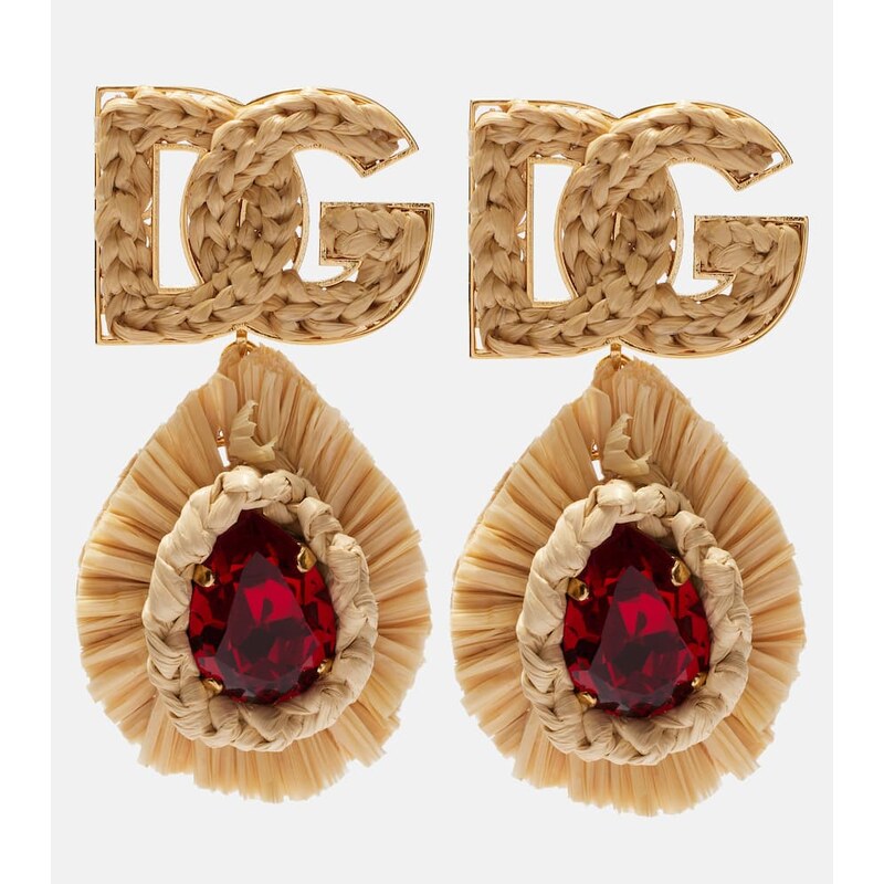 Dolce&Gabbana DG crystal-embellished clip-on earrings