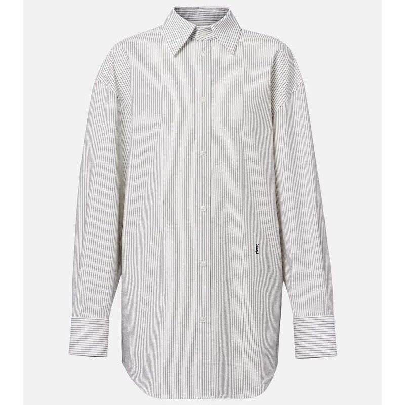 Saint Laurent Cassandre striped cotton shirt