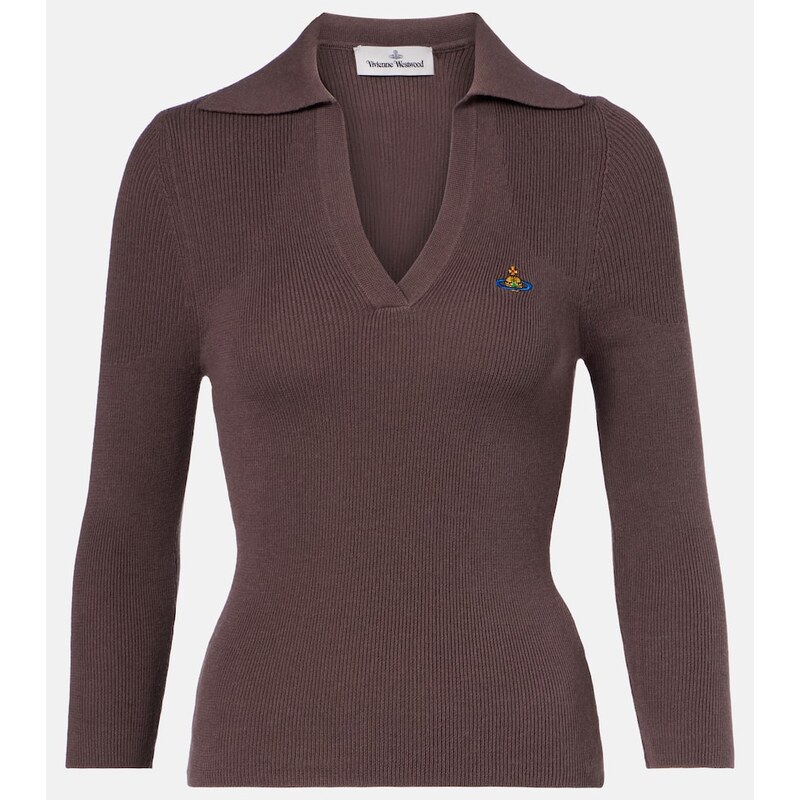 Vivienne Westwood Marina cotton and cashmere polo sweater