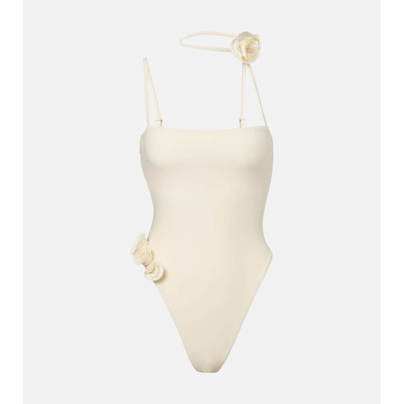 Same Rose Choker asymmetrical swimsuit