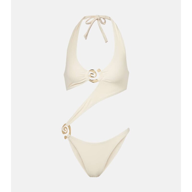 Same Halter Spiral cutout swimsuit