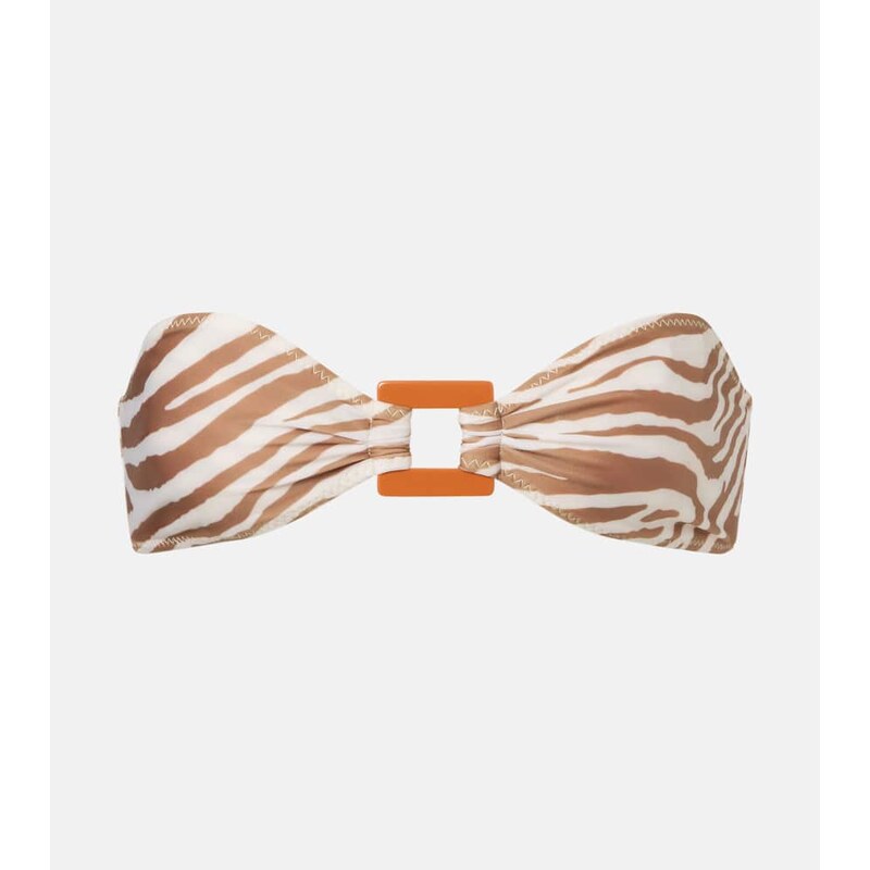 Same Zebra-print bandeau bikini top